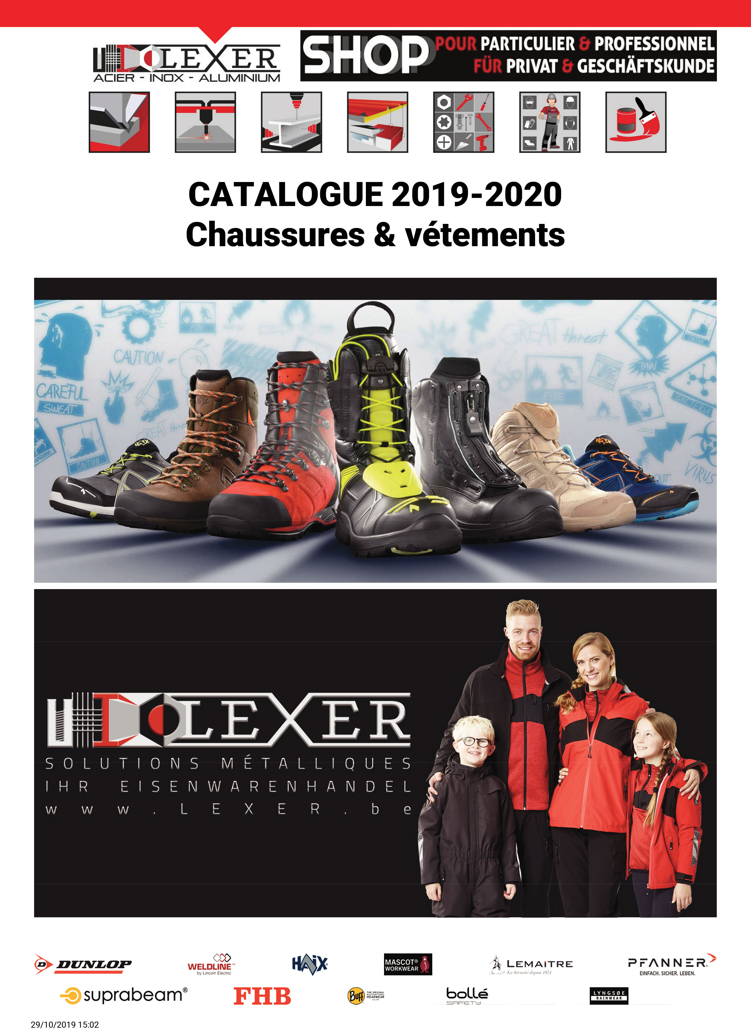 Lexer, catalogue, 2019-2020, chaussures, vetements