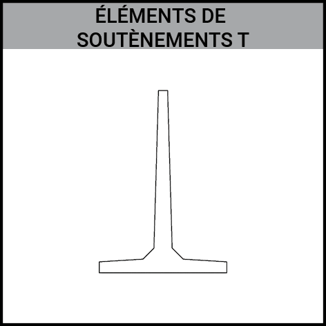 element de soutenement, T, prefabrique, beton, Gouvy Houffalize Bastogne Saint-Vith Clervaux Luxembourg